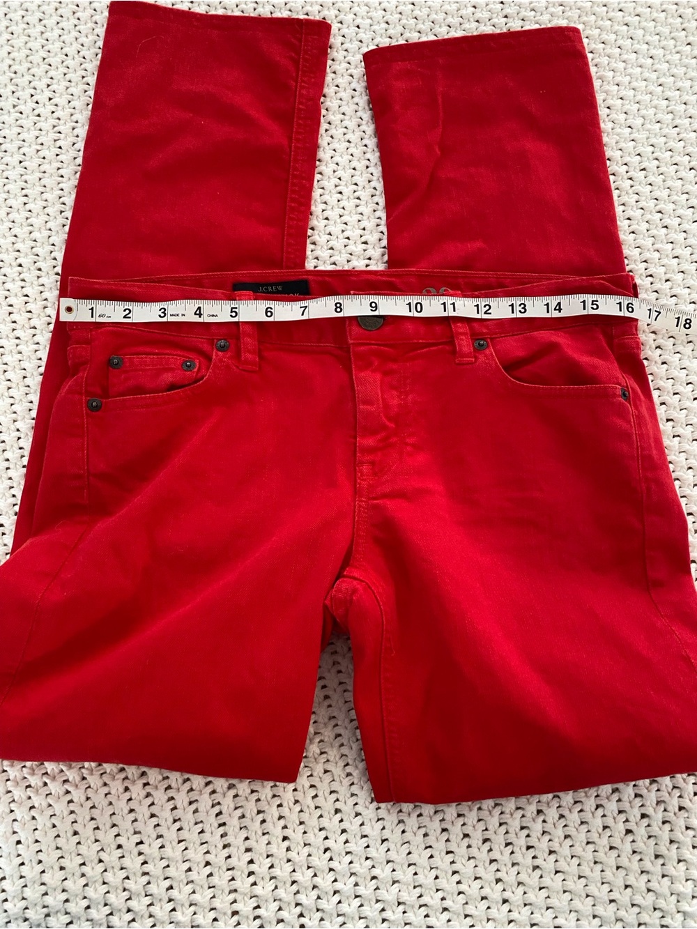 J.Crew Matchstick Red Slim Straight Pants Size 28 Regular - Picture 11 of 12
